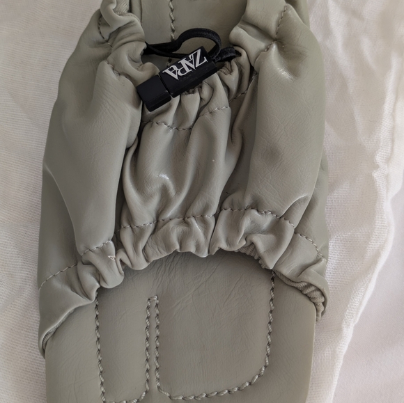 NWT ZARA Khaki Green Square Open Peep Toe Mule Sandal w/ Kitten Heel Size 6.5 - Picture 8 of 10